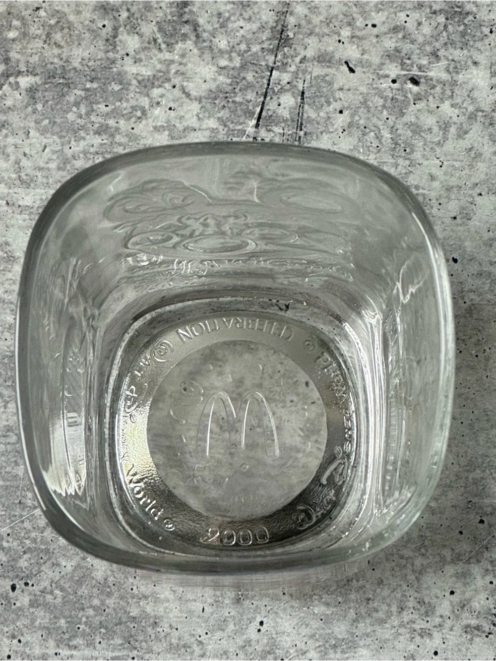 Vintage Y2K McDonald's Walt Disney World EPCOT 2000 Millennium Celebration Glass